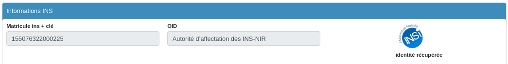 Identité récupérée